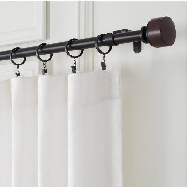 Mode Premium Collection 1 1/8 in Diameter Single Curtain Rod Set with